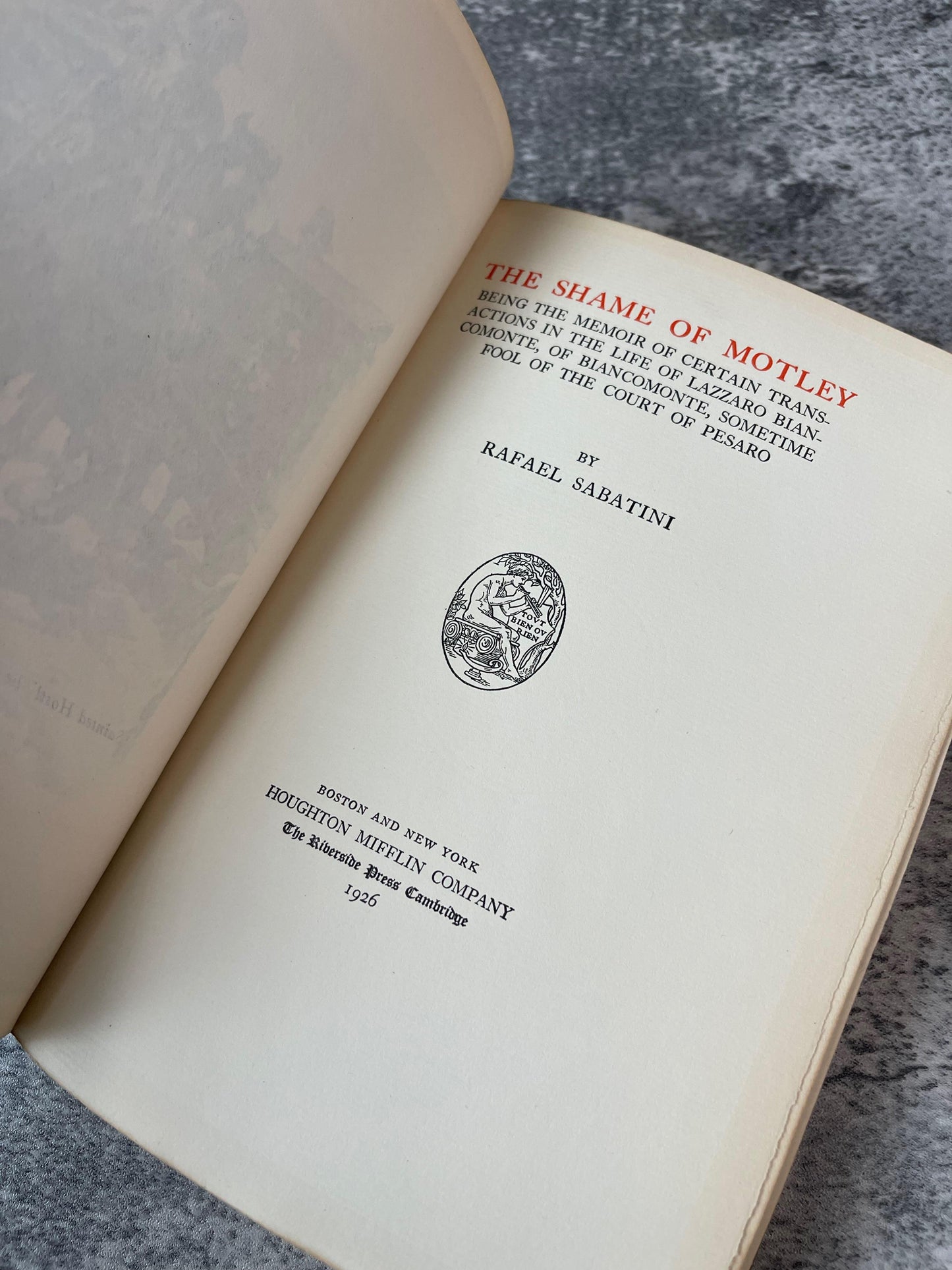 Rafael Sabatini / Volumes XXI & XVIII / 1926 - Precious Cache