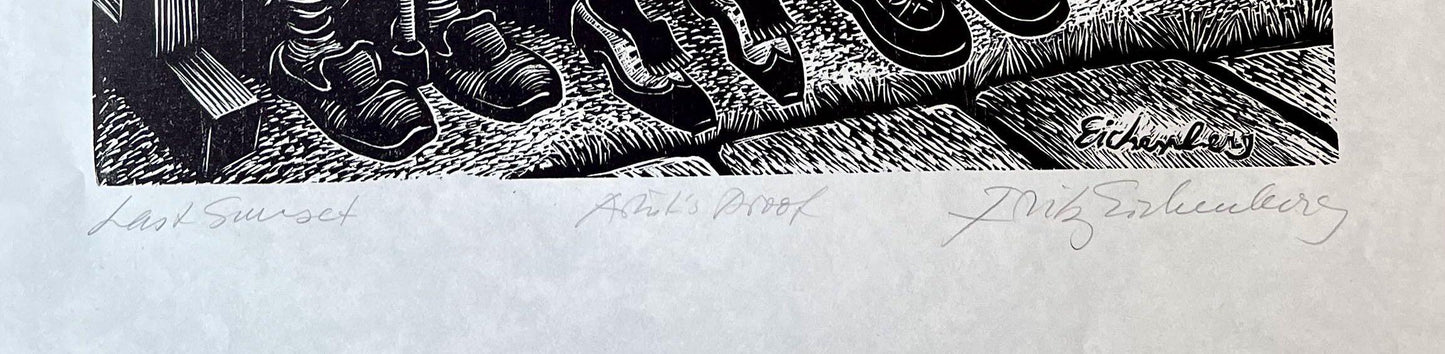 Fritz Eichenberg / Last Sunset / Artis Proof / Signed Wood Engraving - Precious Cache