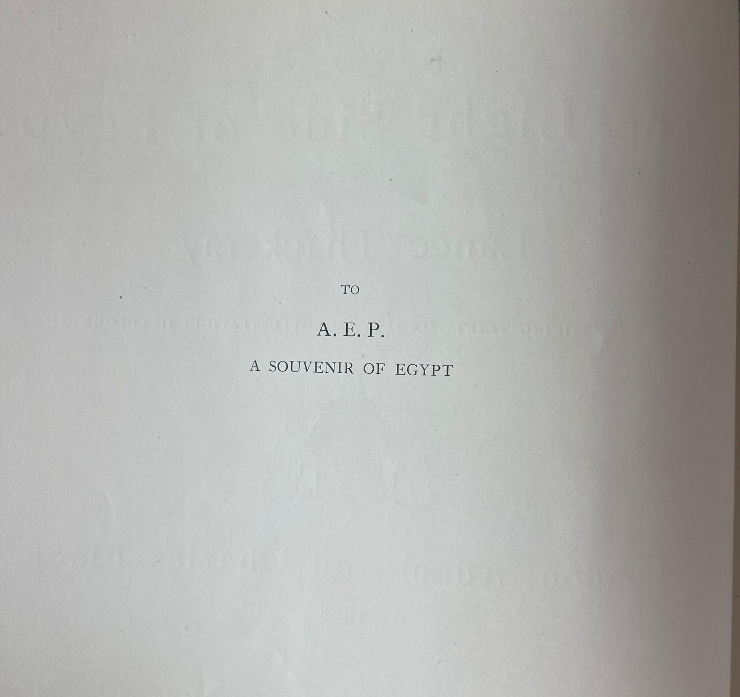 The Light Side of Egypt / 1st Edition / 1908 - Precious Cache