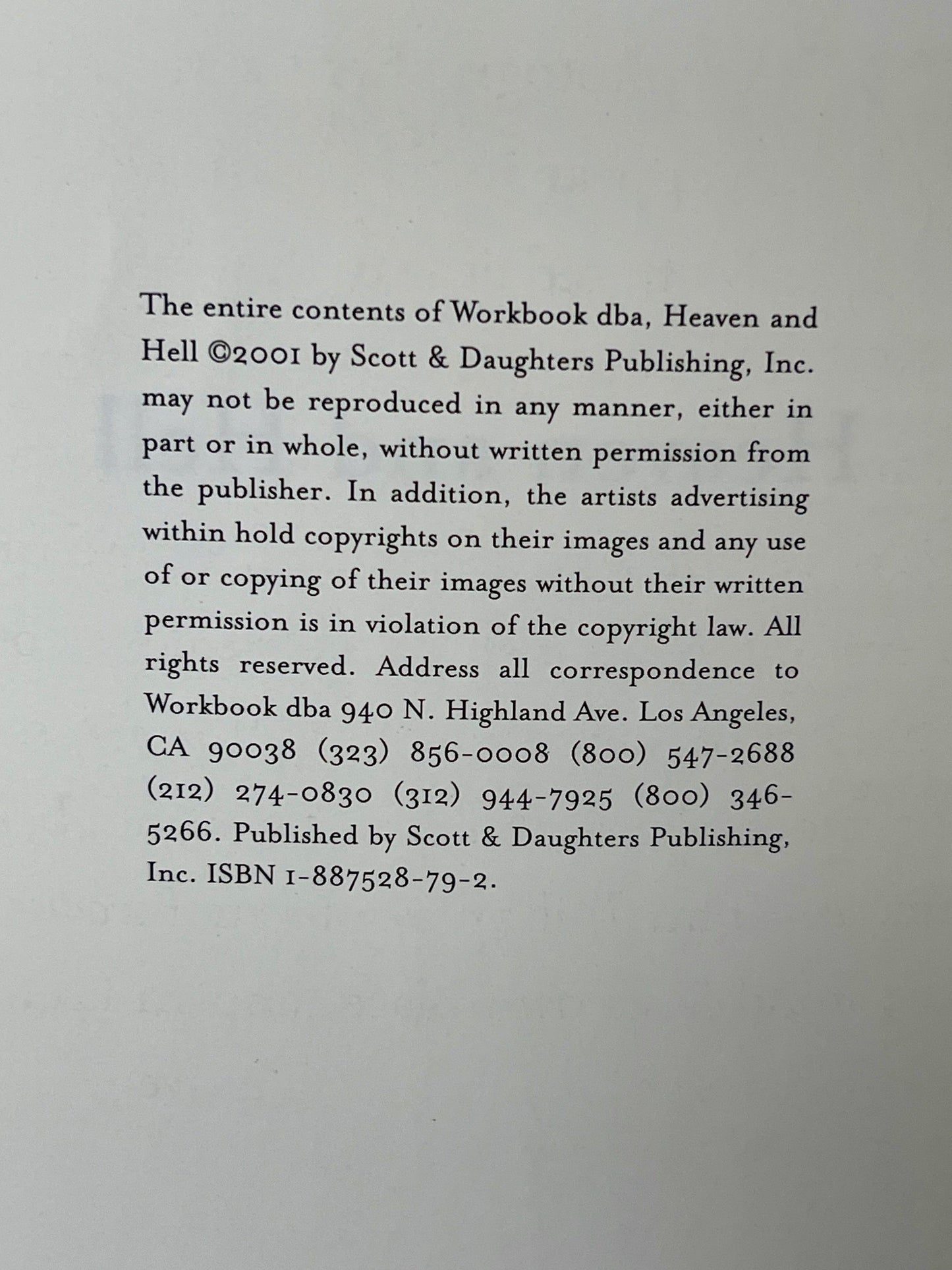 Heaven and Hell / Workbook DBA / Volume One Issue One / 2001 - Precious Cache