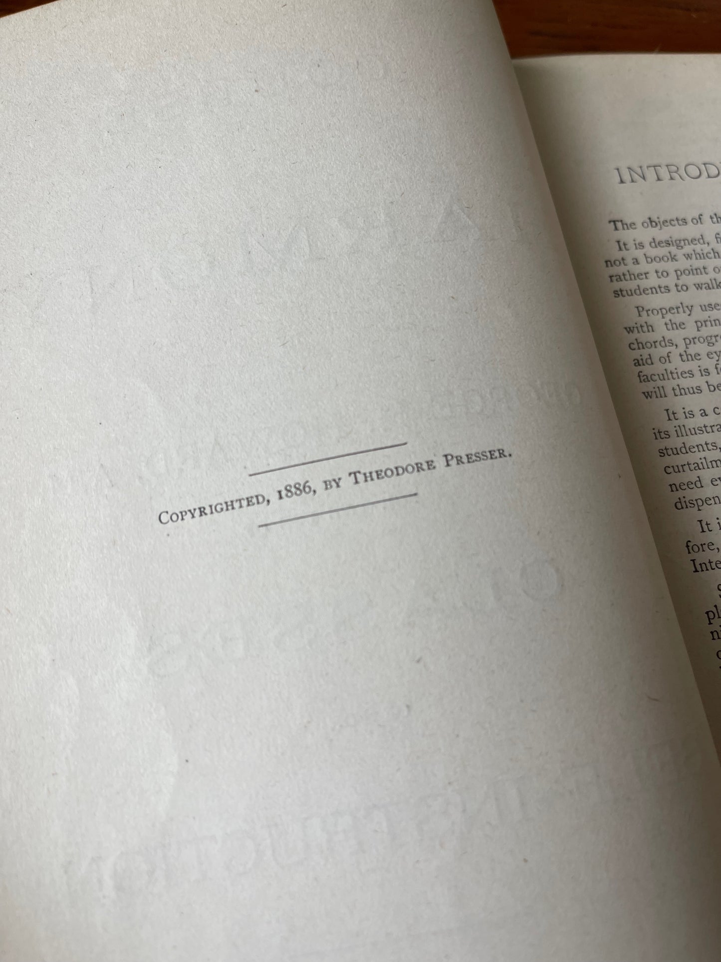 Course in Harmony / For classes or for self-instruction / c1886 - Precious Cache