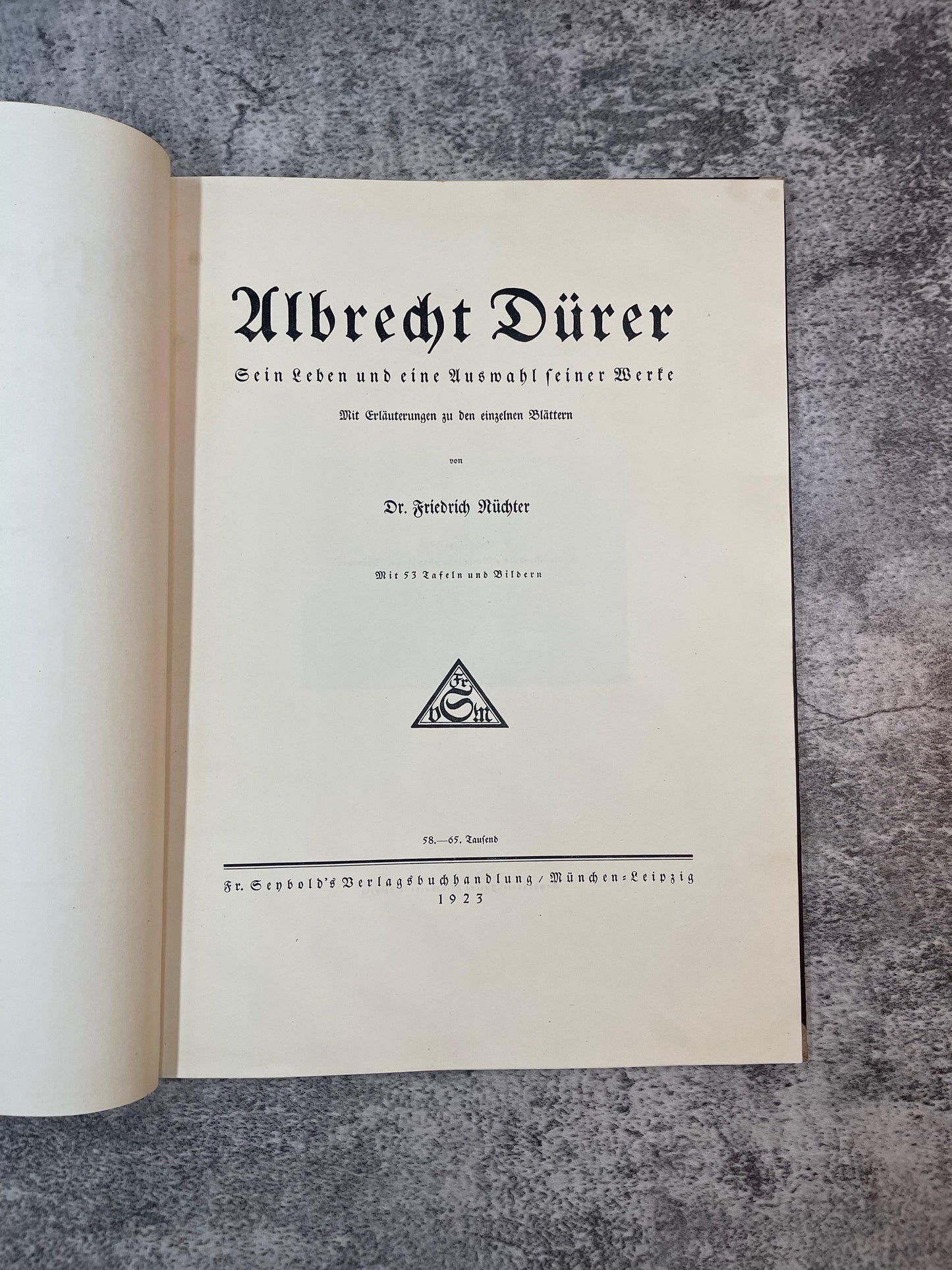 Albrecht Dürer and his life and a selection of his works / 1923 - Precious Cache