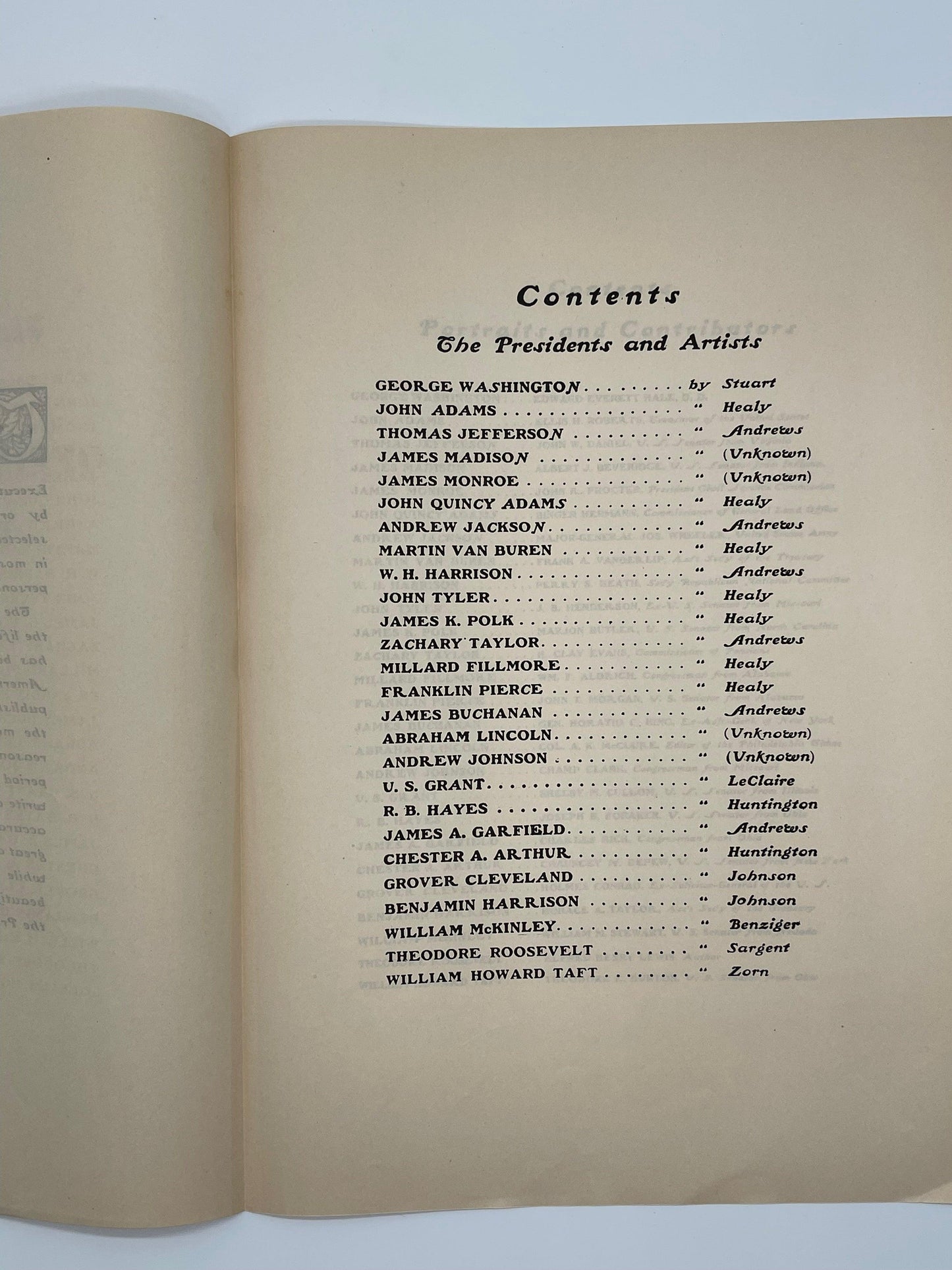 Official Portraits of Our Presidents / 1912 - Precious Cache
