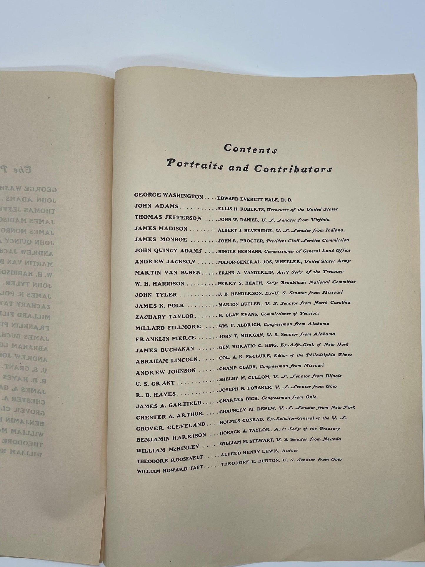 Official Portraits of Our Presidents / 1912 - Precious Cache