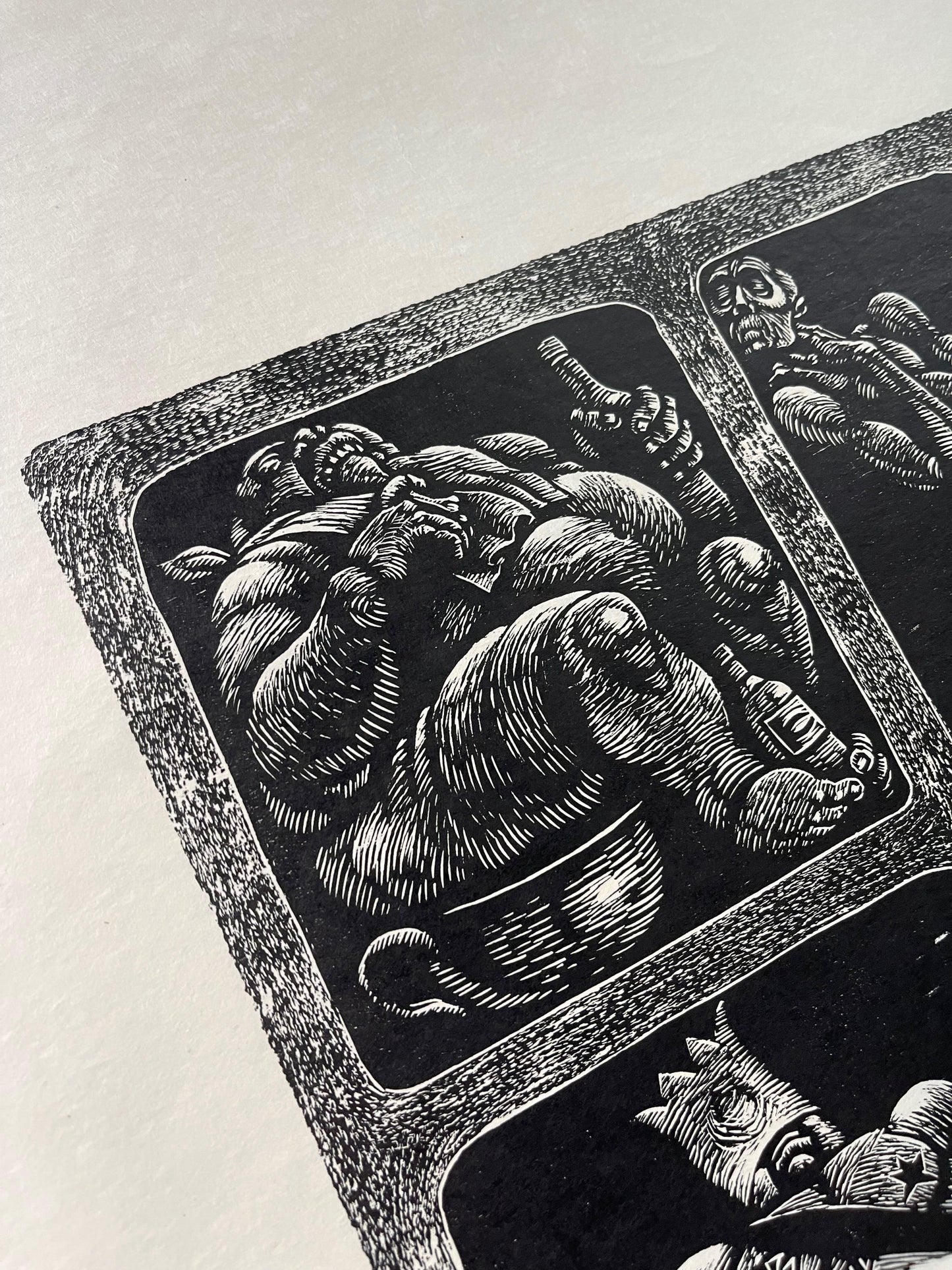 Fritz Eichenberg / The Seven Deadly Sins / Signed Engraving / c1960 - Precious Cache