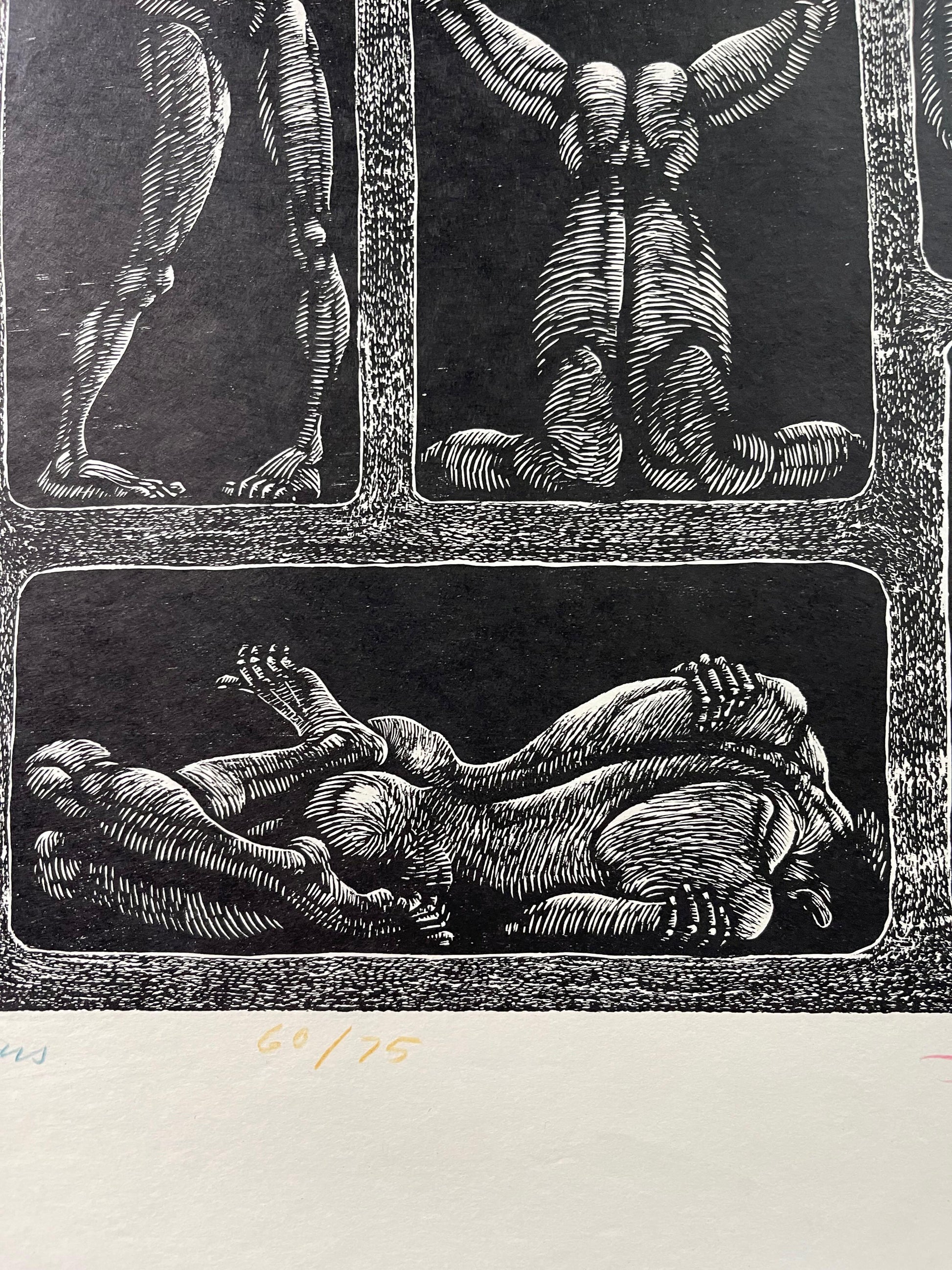 Fritz Eichenberg / The Seven Deadly Sins / Signed Engraving / c1960 - Precious Cache