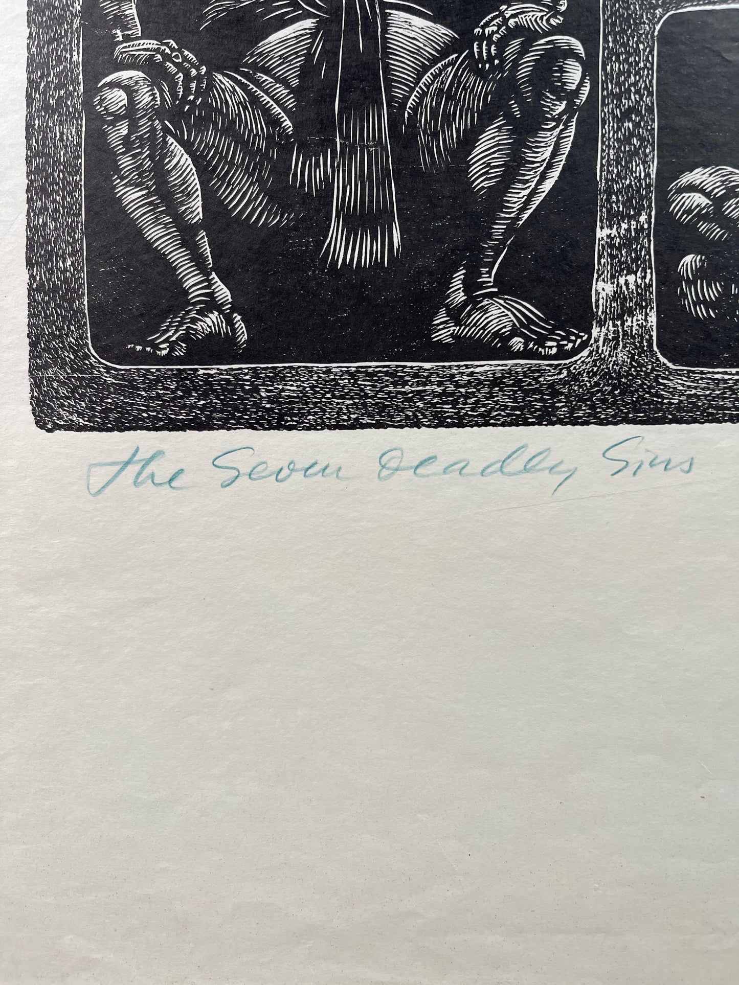 Fritz Eichenberg / The Seven Deadly Sins / Signed Engraving / c1960 - Precious Cache