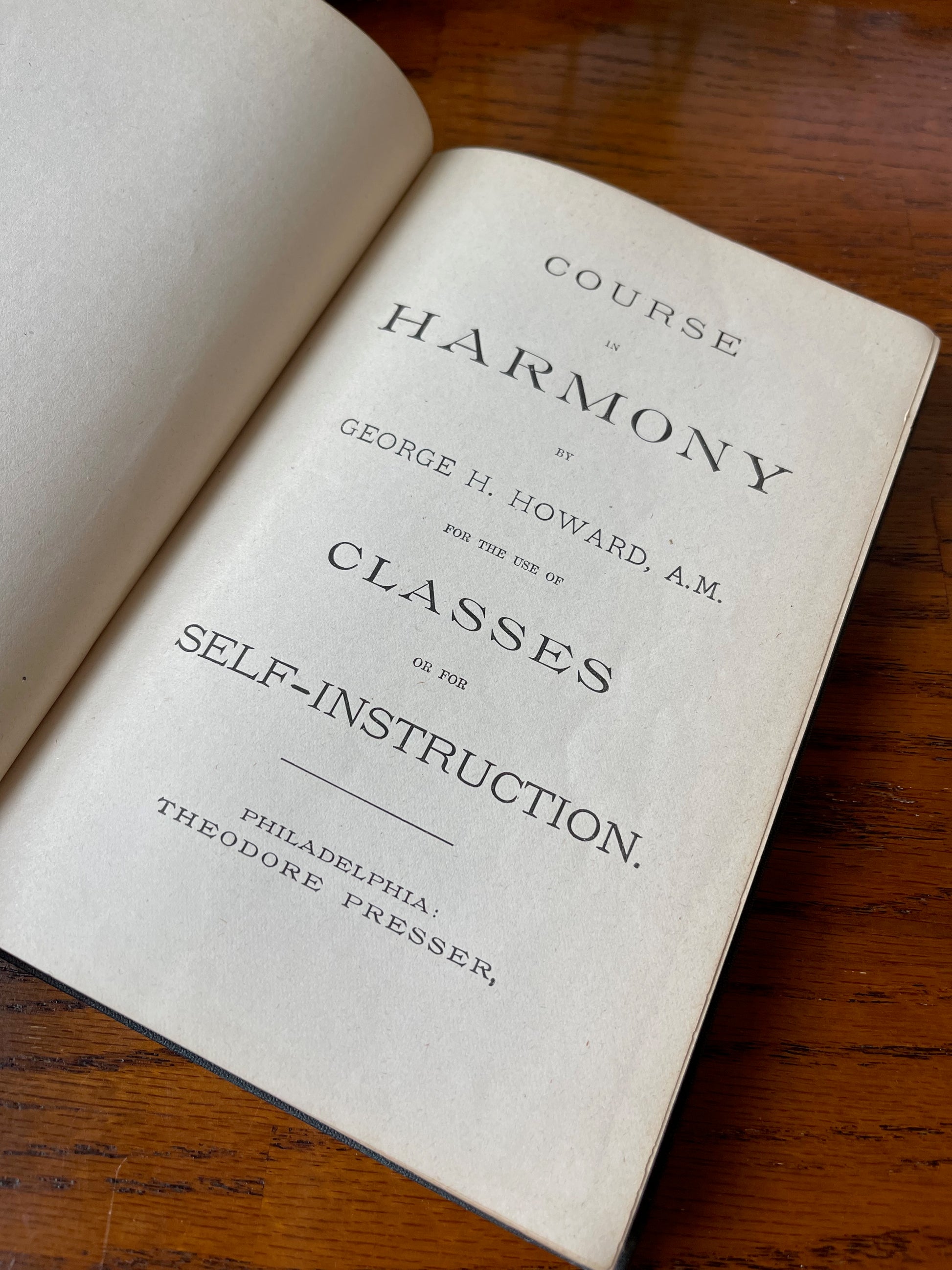 Course in Harmony / For classes or for self-instruction / c1886 - Precious Cache