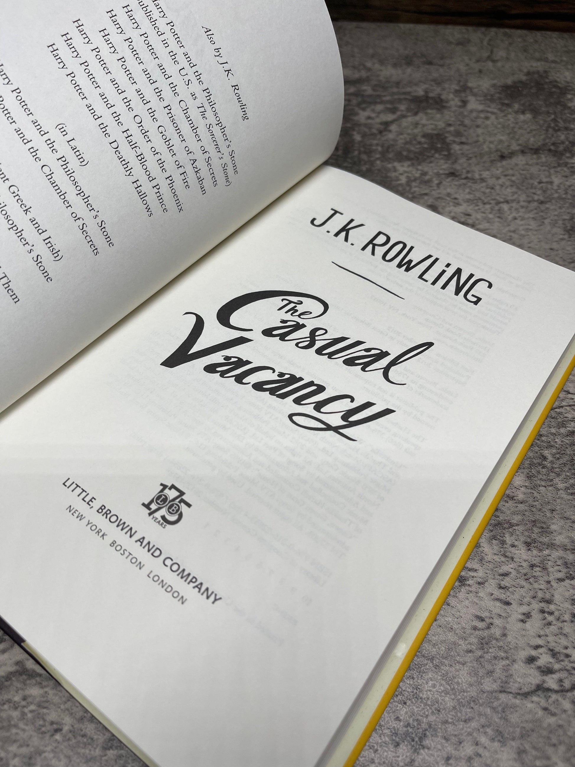 The Casual Vacancy / 1st Edition / 1st Printing / 2012 - Precious Cache
