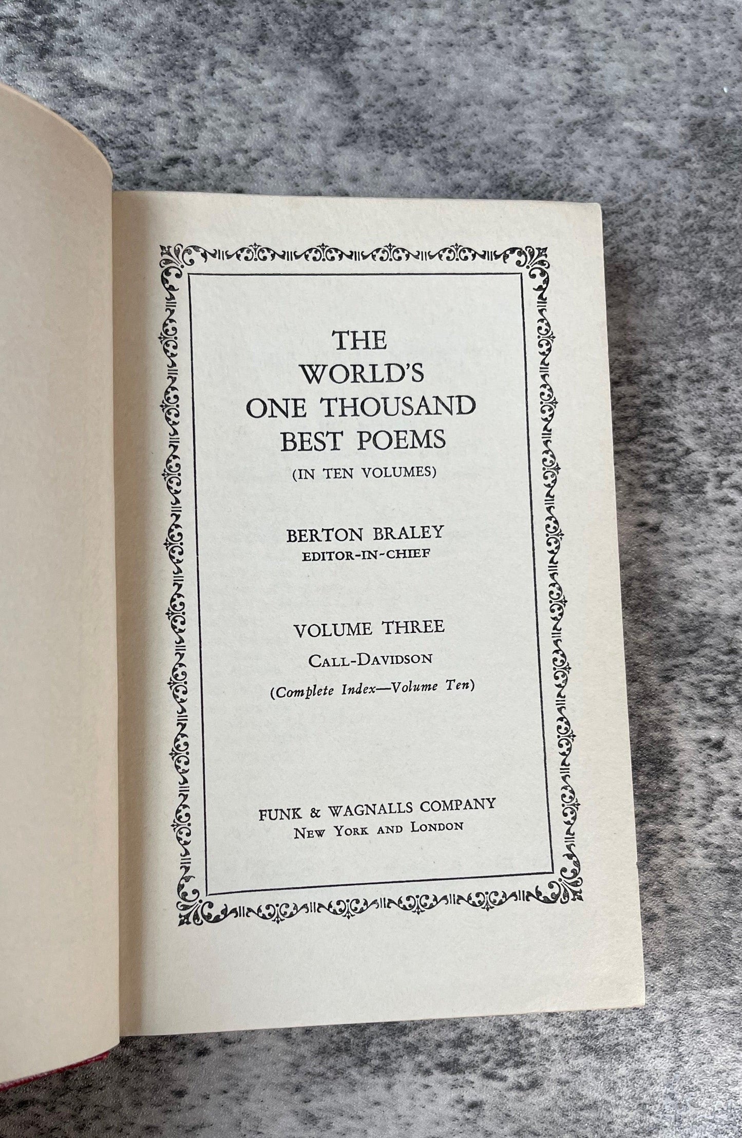 Worlds One Thousand Best Poems Complete / 10 Volume Set / 1929 - Precious Cache