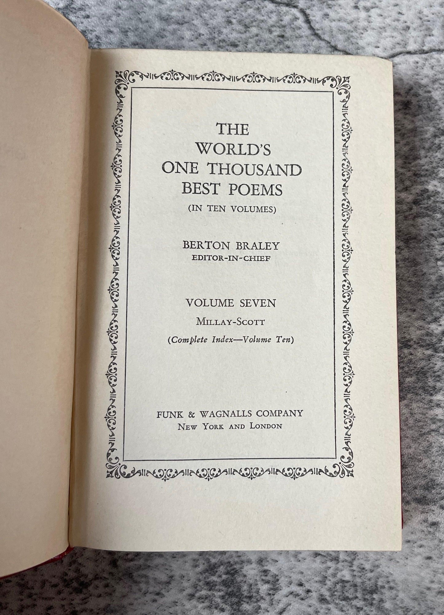 Worlds One Thousand Best Poems Complete / 10 Volume Set / 1929 - Precious Cache