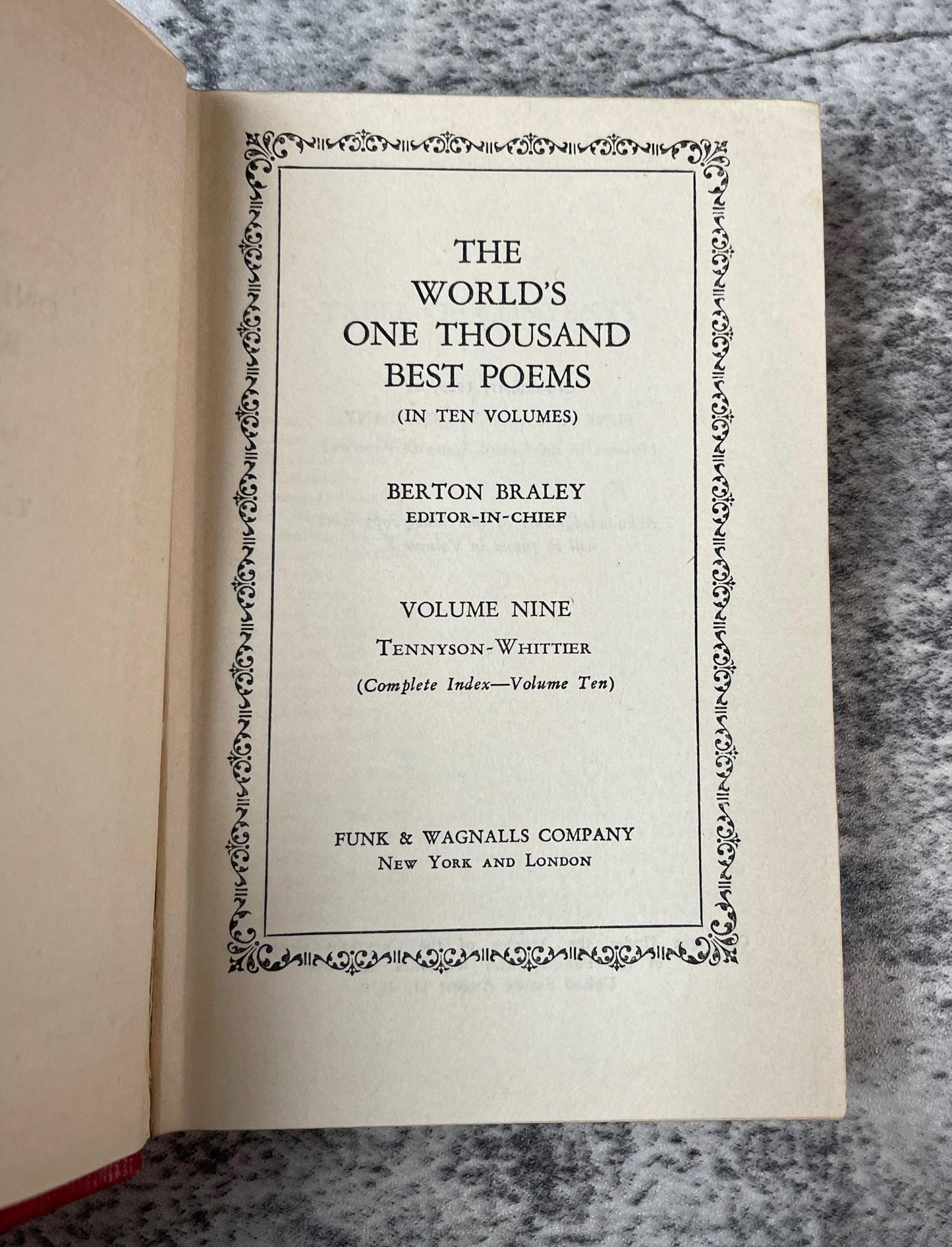 Worlds One Thousand Best Poems Complete / 10 Volume Set / 1929 - Precious Cache