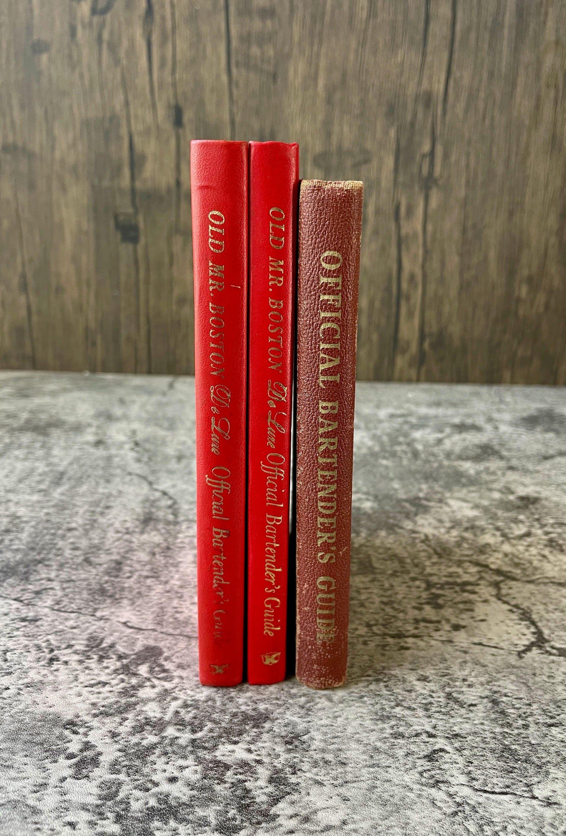 Old Mr. Boston De Luxe Official Bartender's Guide / Lot of 3 - Precious Cache