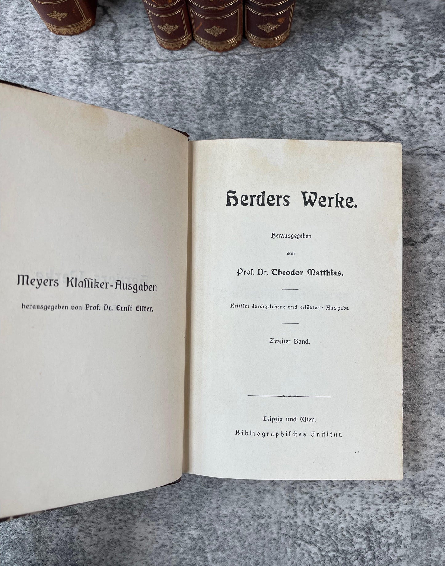 Herders Werke / 5 Volume Set / c1900 - Precious Cache