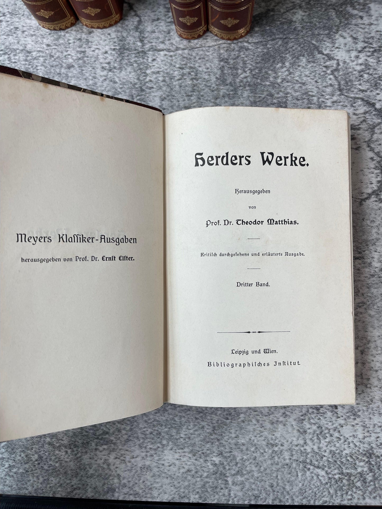 Herders Werke / 5 Volume Set / c1900 - Precious Cache