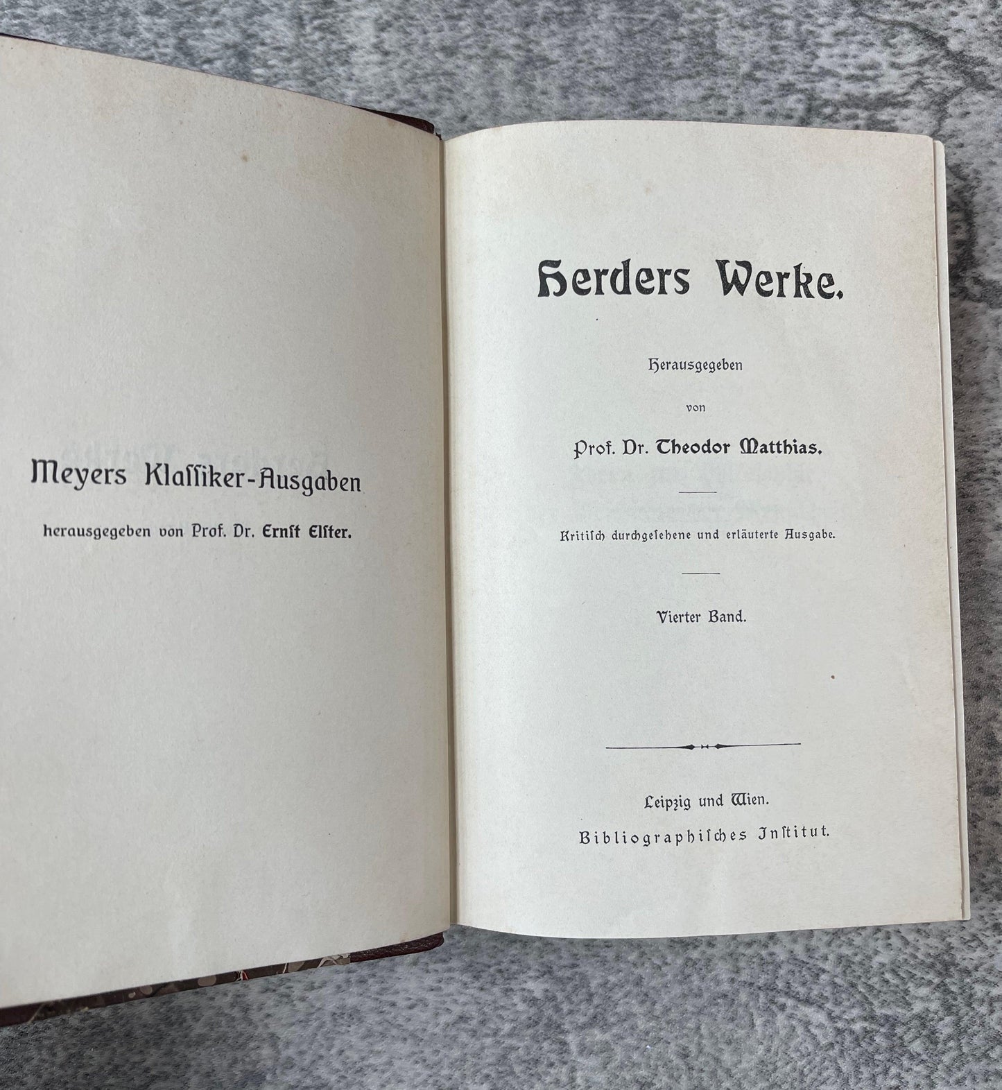 Herders Werke / 5 Volume Set / c1900 - Precious Cache