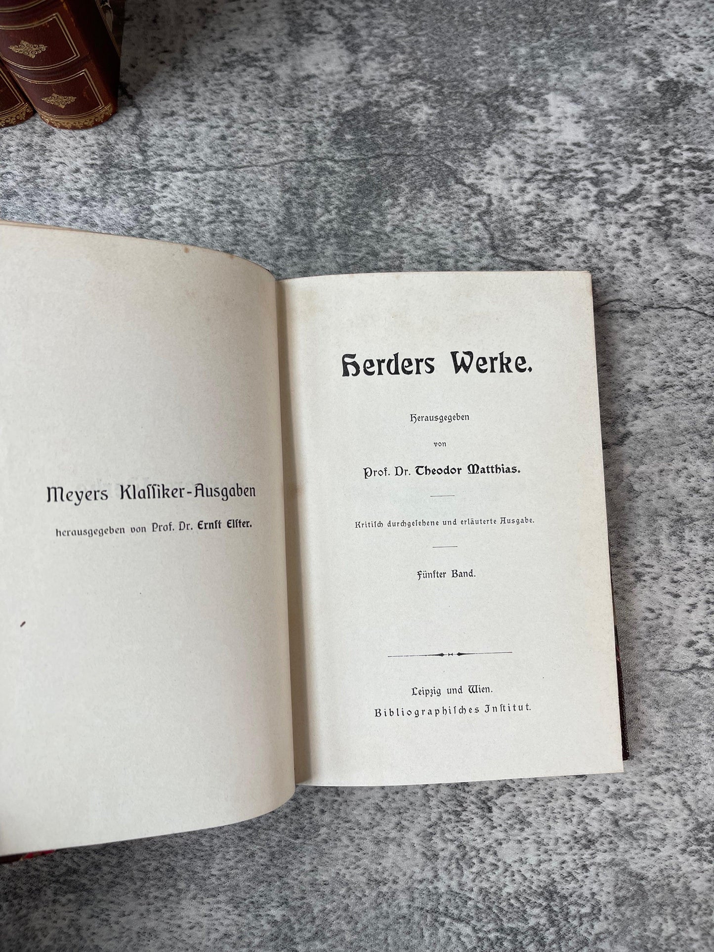 Herders Werke / 5 Volume Set / c1900 - Precious Cache