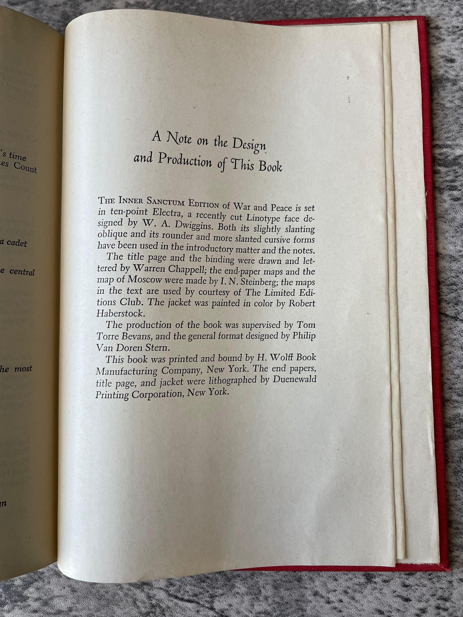 War and Peace / The Inner Sanctum Edition / 1942 - Precious Cache