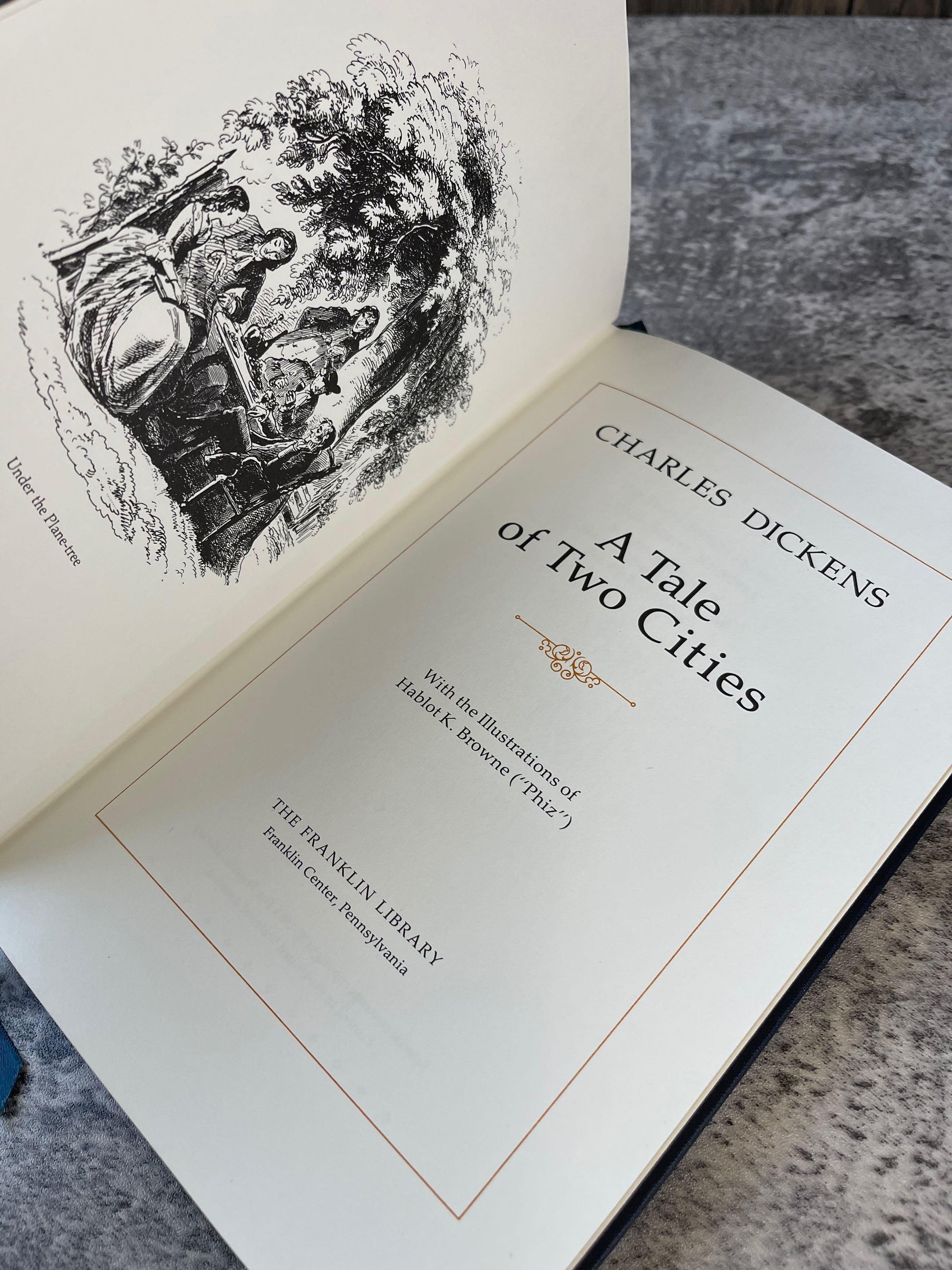 A Tale of Two Cities / The Franklin Library / Quarter Bound Leather / 1983 - Precious Cache