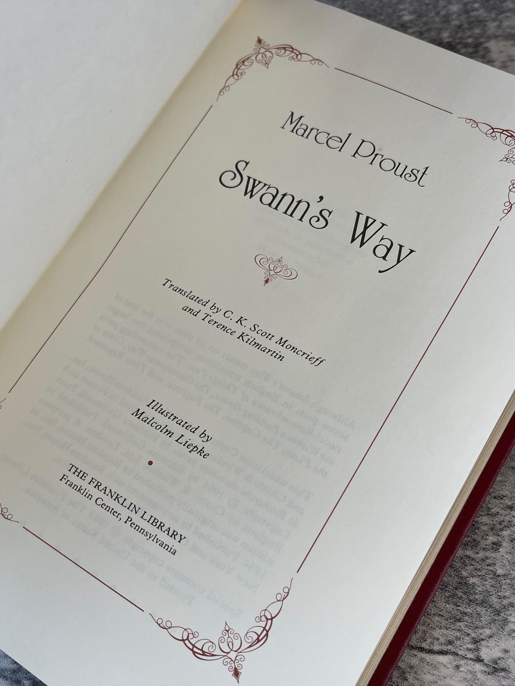 Swann's Way / The Franklin Library / Quarter Bound Leather / 1981 - Precious Cache