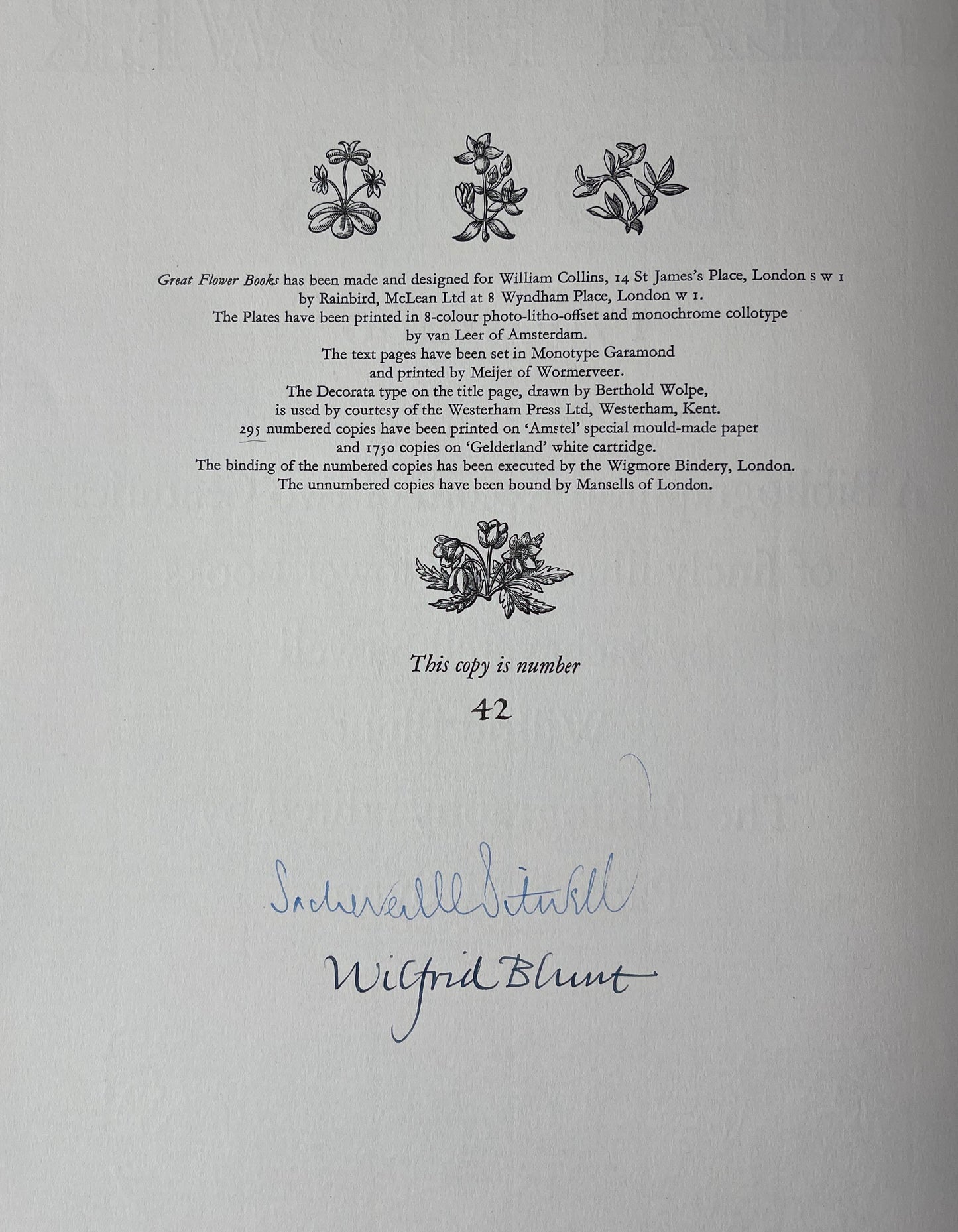 Great Flower Books 1700-1900 / Signed / 1st Limited Edition / Copy No. 42 / 1956 - Precious Cache