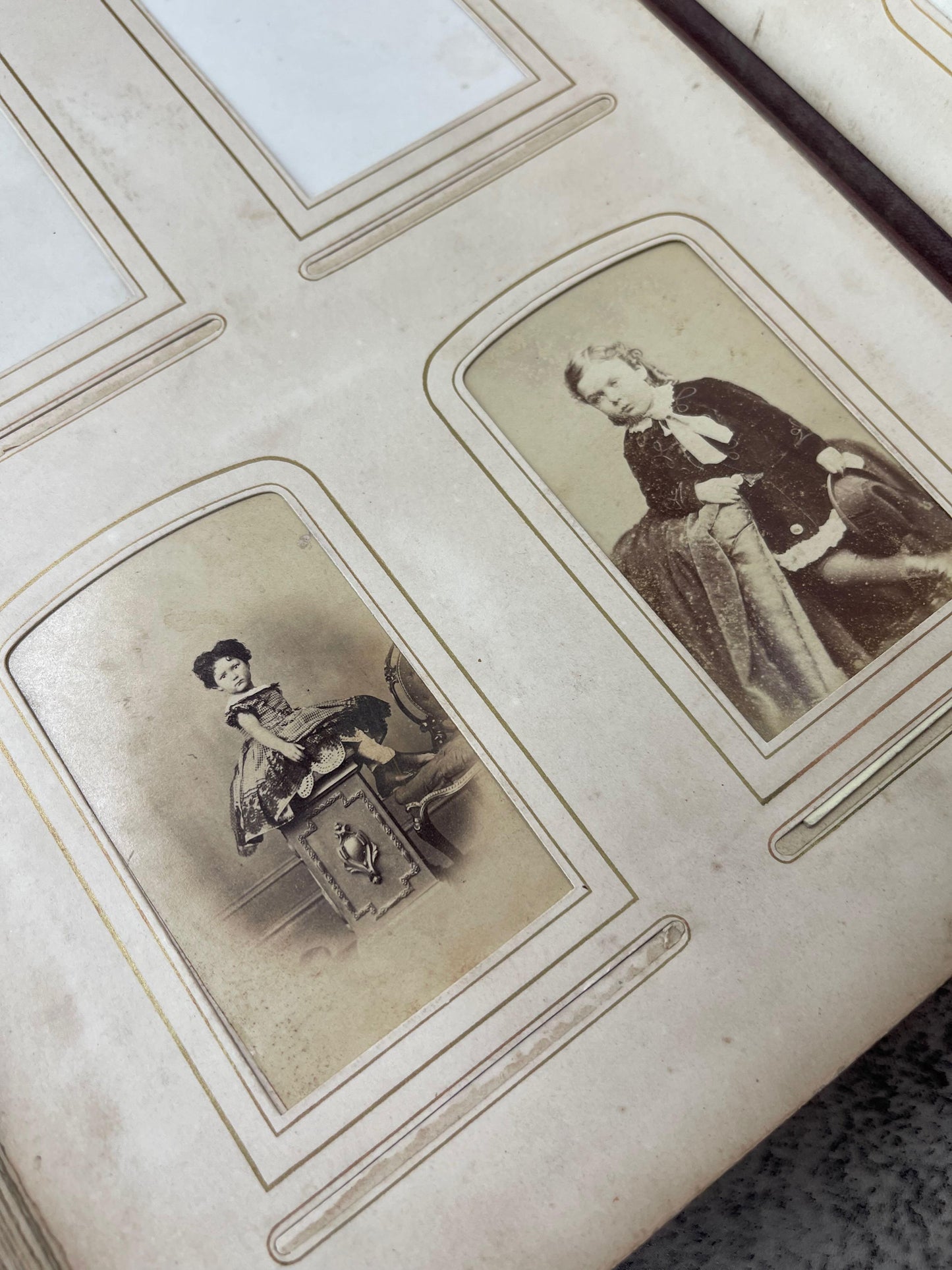Victorian Embossed Leather Photography Album / 1876 - Precious Cache