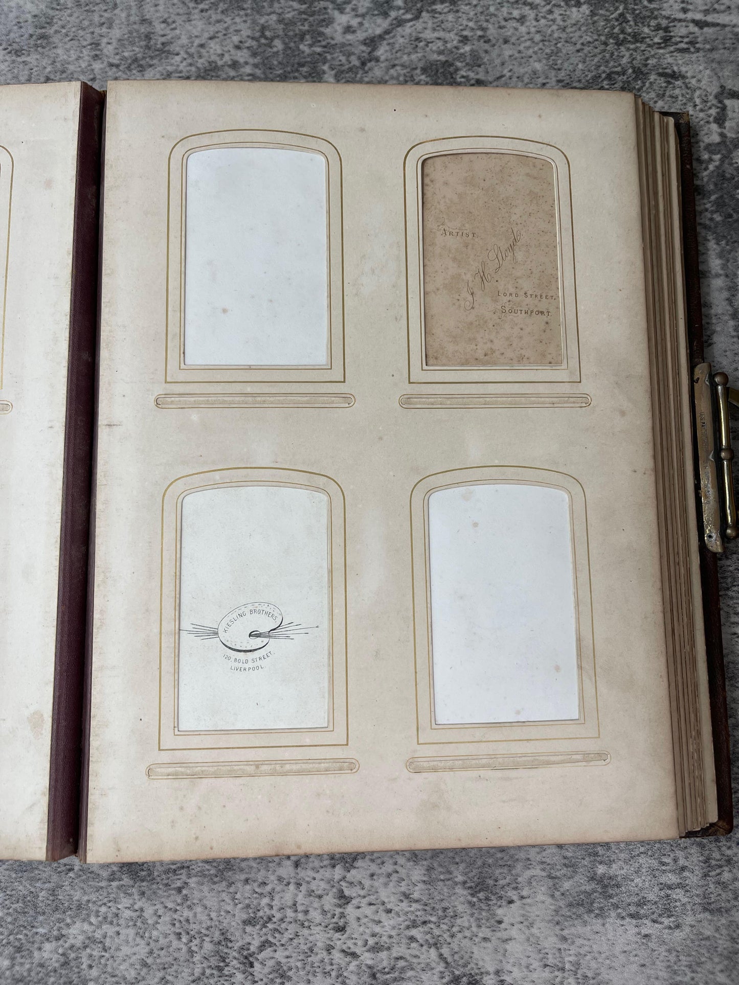 Victorian Embossed Leather Photography Album / 1876 - Precious Cache
