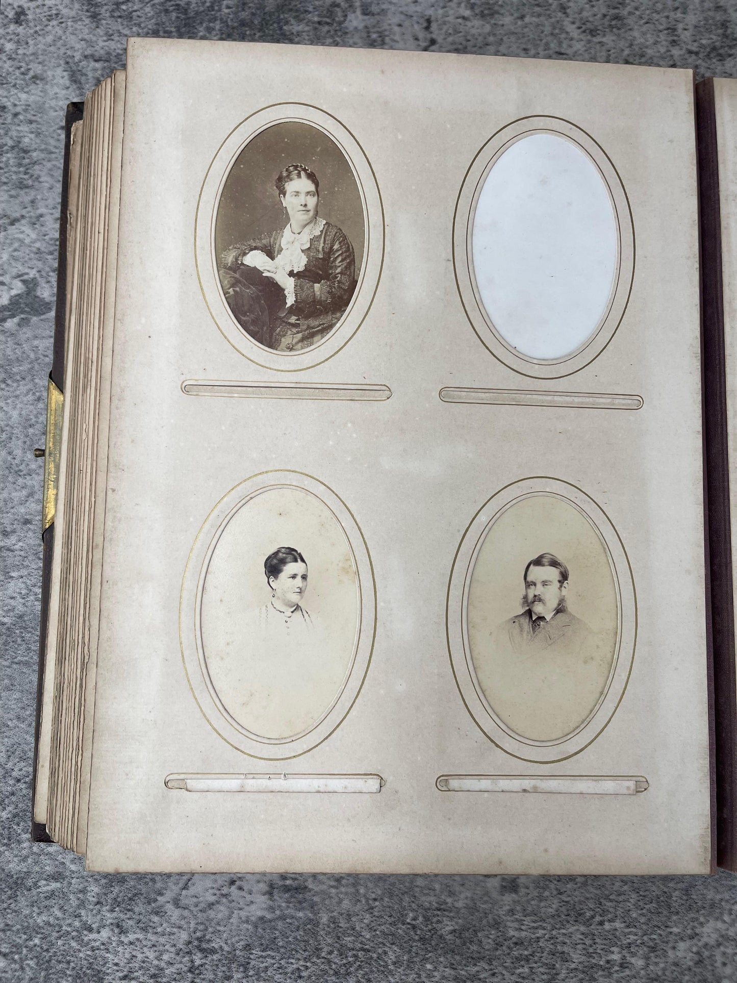 Victorian Embossed Leather Photography Album / 1876 - Precious Cache